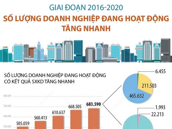 giai doan 2016 2020 so luong doanh nghiep dang hoat dong tang nhanh