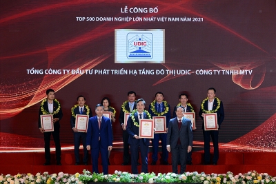 UDIC được xếp hạng Top 500 Doanh nghiệp lớn nhất Việt Nam năm 2021
