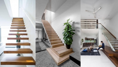 Các mẫu cầu thang gỗ hiện đại năm 2022, nhà nhỏ hay to đều ứng dụng dễ dàng