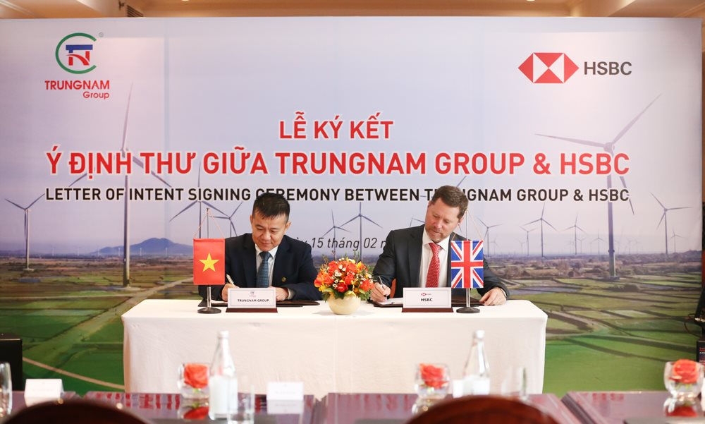 HSBC Việt Nam hợp tác tài trợ các dự án năng lượng tái tạo của Trungnam Group tại Việt Nam