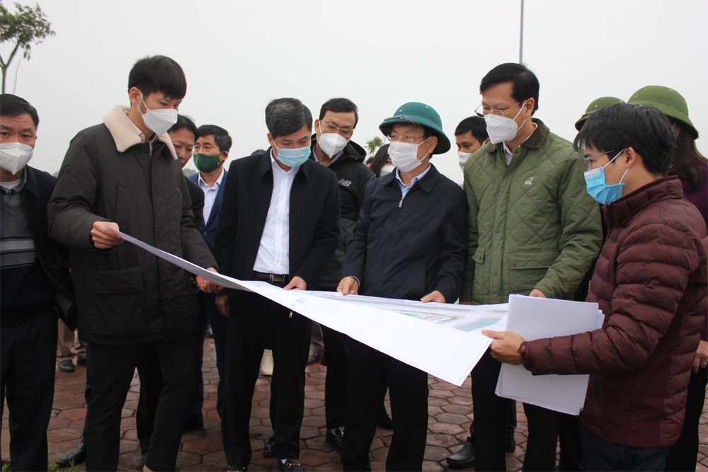 Chủ tịch UBND tỉnh Nam Định kiểm tra tiến độ một số công trình, dự án trọng điểm