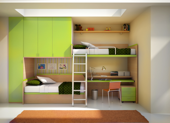 Tiết kiệm không gian với nội thất đa năng cho phòng ngủ tuổi teen