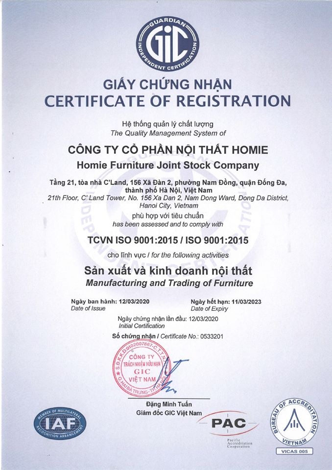 noi that homie nhan chung chi iso 90012015