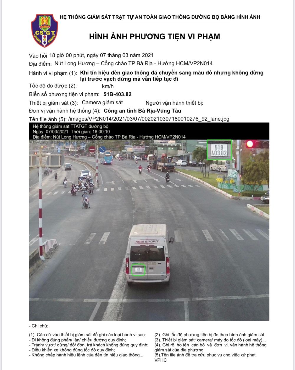 Bà Rịa - Vũng Tàu: Sắp xử phạt vi phạm giao thông qua hệ thống camera
