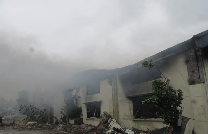 Triệu Sơn (Thanh Hóa): Cháy lớn tại Công ty TNHH IVORY