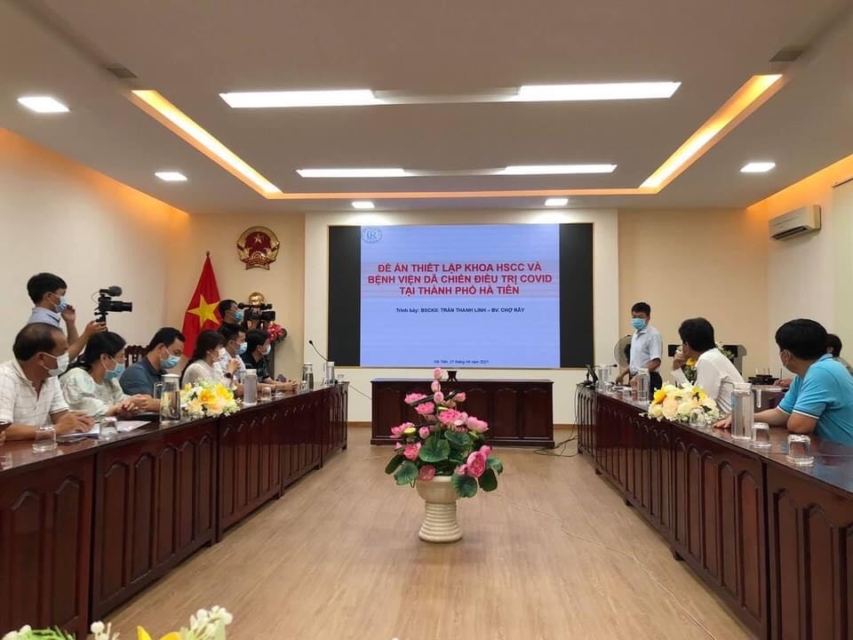 Thiết lập Bệnh viện dã chiến điều trị bệnh nhân Covid-19 tại Hà Tiên, Kiên Giang