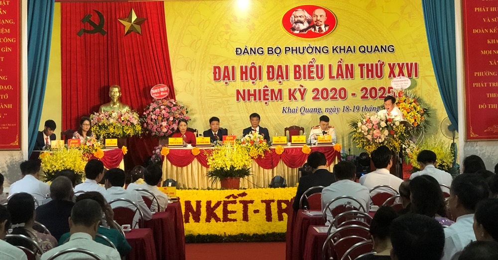 Vĩnh Phúc: Phường Khai Quang tổ chức thành công Đại hội Đảng bộ nhiệm kỳ 2020 - 2025