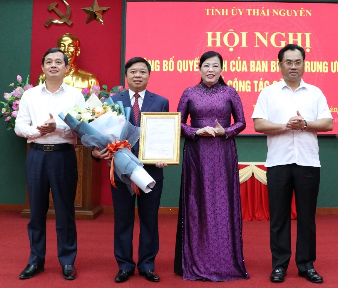 Tỉnh ủy Thái Nguyên công bố quyết định của Ban Bí thư về công tác cán bộ