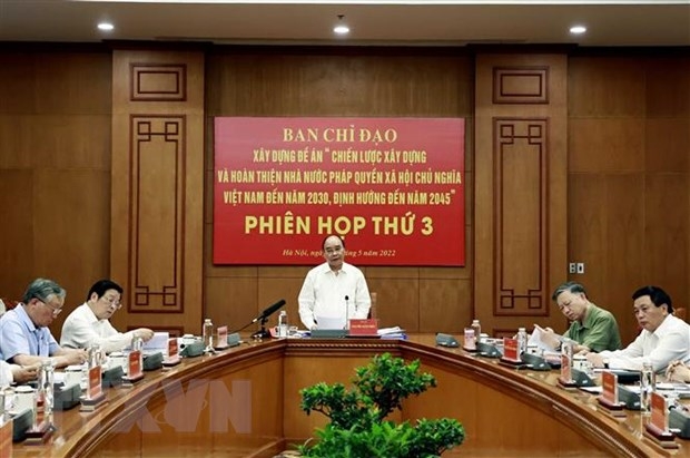 phien hop thu 3 ban chi dao xay dung de an ve nha nuoc phap quyen