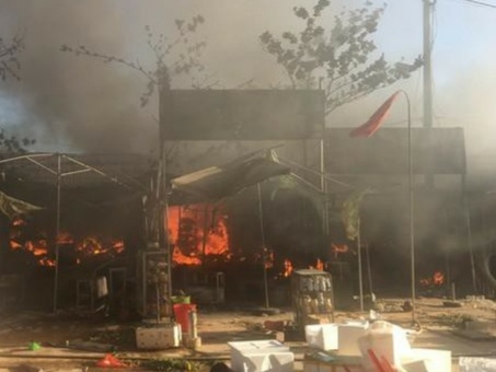 Đô Lương (Nghệ An): Cháy chợ Thượng Sơn thiêu rụi 8 ki-ốt
