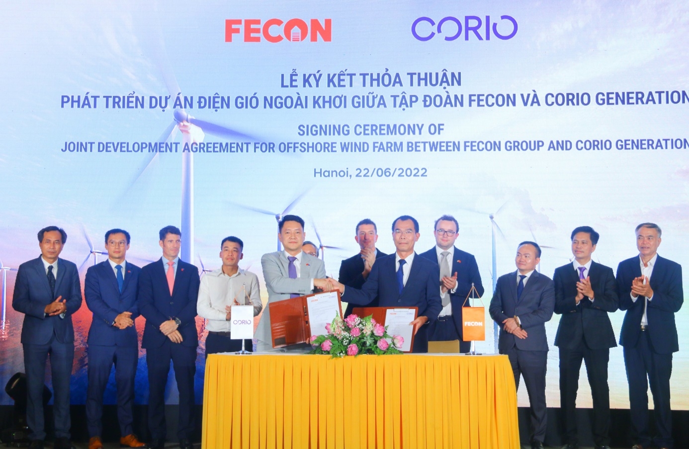 Tập đoàn Fecon hợp tác cùng Corio Generation phát triển dự án điện gió ngoài khơi Vũng Tàu
