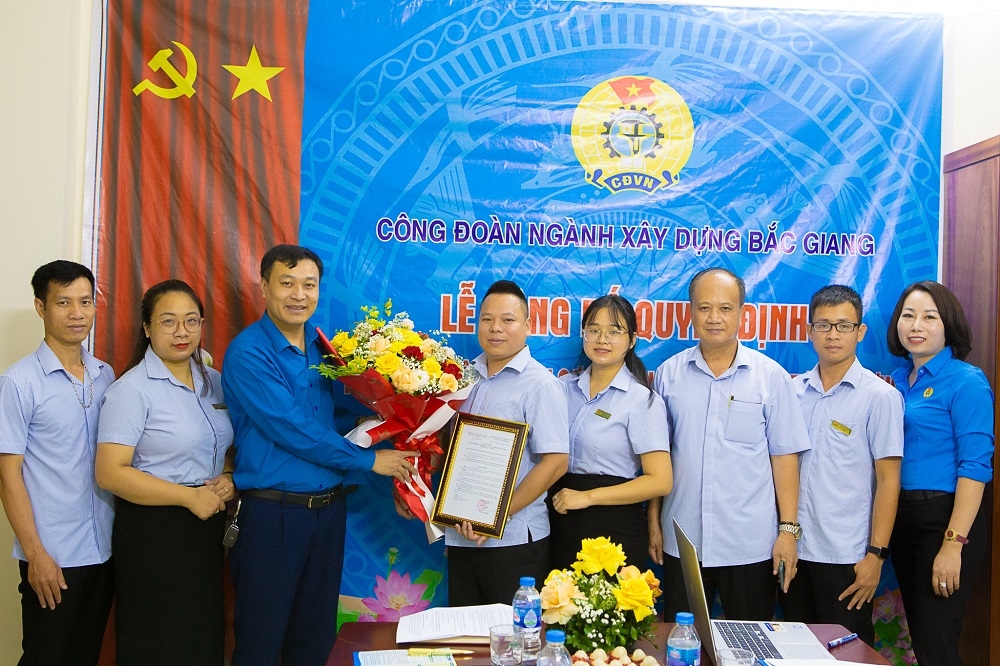 Công đoàn ngành Xây dựng Bắc Giang: Thành lập Công đoàn cơ sở Công ty Uy Vũ