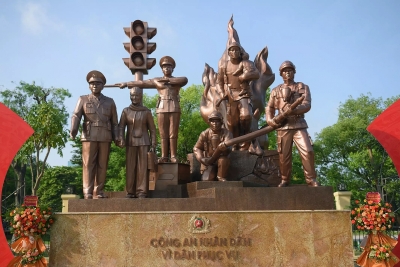 Lễ khánh thành tượng đài Công an nhân dân ở Hà Nội