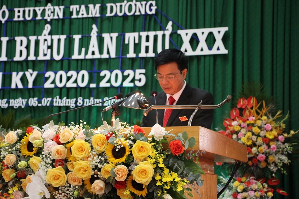 vinh phuc dai hoi dai bieu dang bo huyen tam duong lan thu xxx nhiem ky 2020 2025 thanh cong tot dep