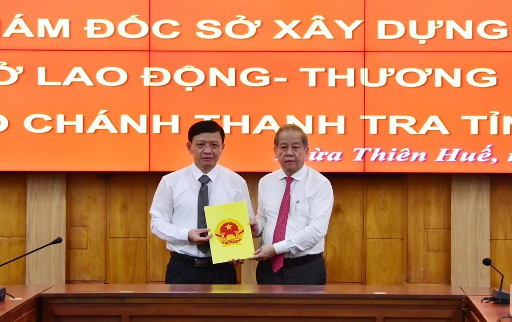 Ông Nguyễn Đại Viên được bổ nhiệm làm Giám đốc Sở Xây dựng Thừa Thiên – Huế
