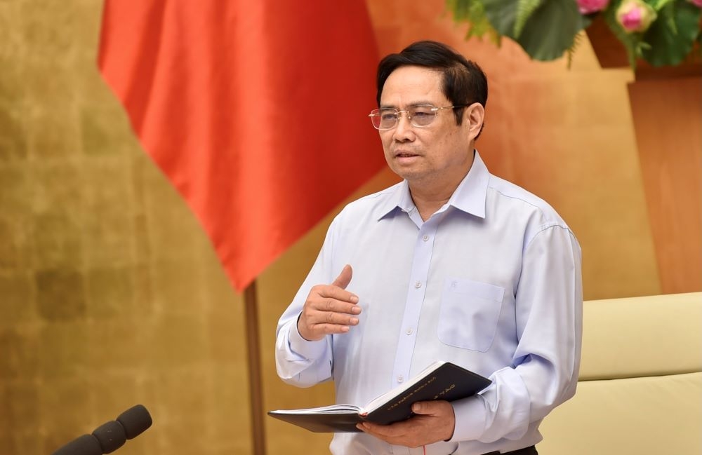 Thủ tướng Phạm Minh Chính chủ trì cuộc họp trực tuyến với 20 tỉnh, thành phố về phòng chống dịch COVID-19