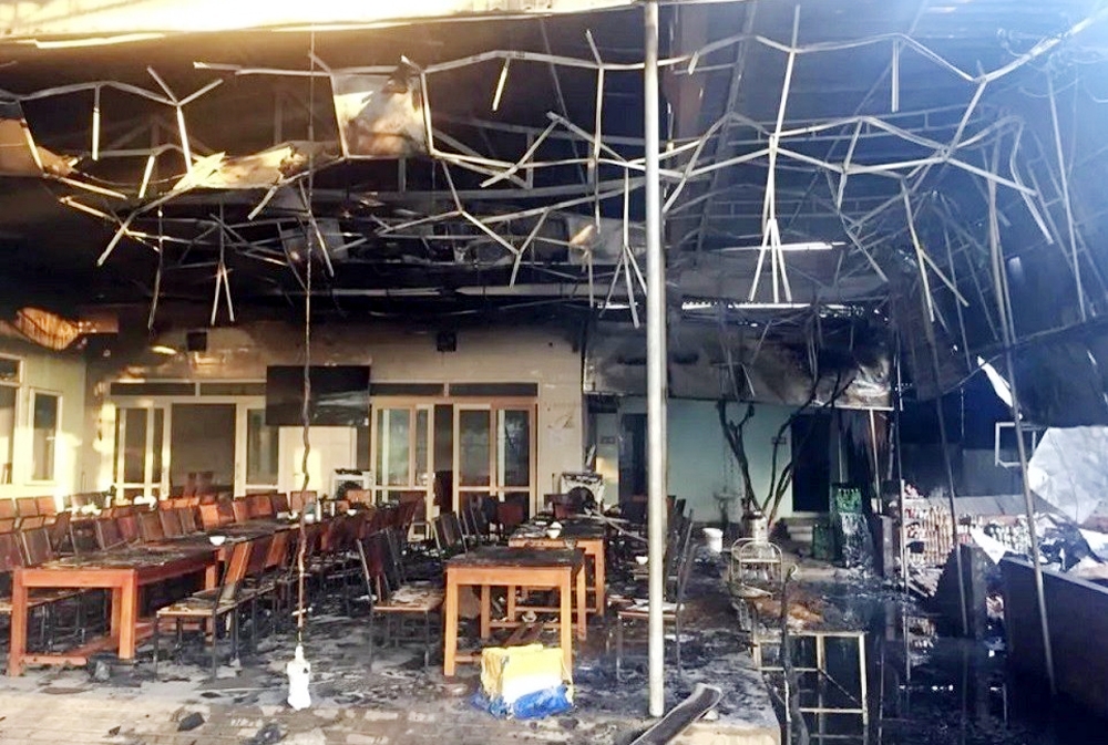 Đô Lương (Nghệ An): Cháy nhà hàng, nhiều tài sản bị thiêu rụi