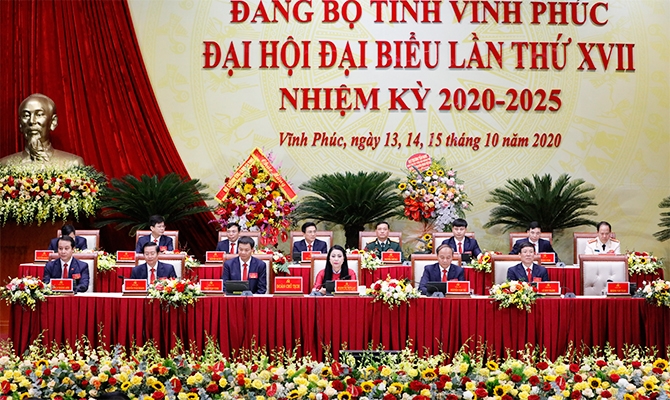 vinh phuc khai mac dai hoi dai bieu dang bo tinh lan thu xvii nhiem ky 2020 2025