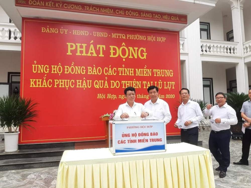 Vĩnh Yên (Vĩnh Phúc): Phường Hội Hợp phát động ủng hộ đồng bào các tỉnh miền Trung
