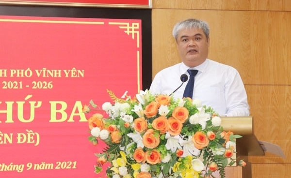 Vĩnh Phúc: Đồng chí Nguyễn Việt Phương được bầu giữ chức Chủ tịch UBND thành phố Vĩnh Yên