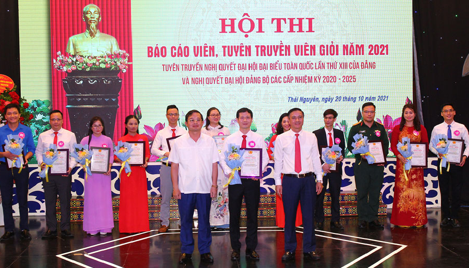 Thành phố Thái Nguyên đạt giải Nhất Hội thi Báo cáo viên, tuyên truyền viên giỏi năm 2021
