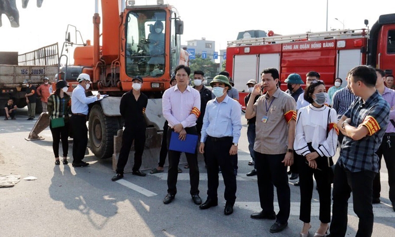 Hồng Bàng (Hải Phòng): Cưỡng chế thực hiện quyết định thu hồi đất Dự án đầu tư xây dựng trụ sở và đường, hè