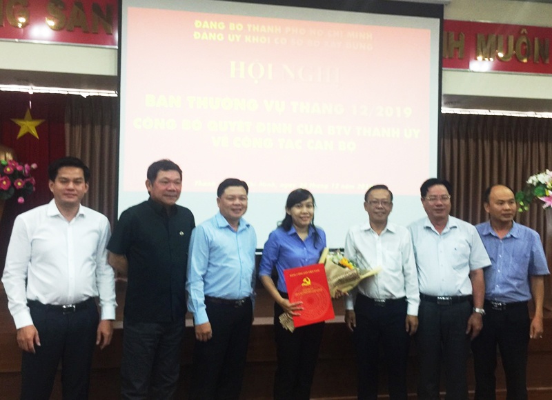Công bố quyết định Ủy viên Ban Thường vụ Đảng ủy Khối cơ sở Bộ Xây dựng tại thành phố Hồ Chí Minh