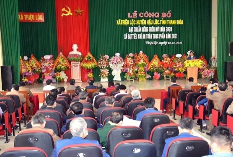 Hậu Lộc (Thanh Hóa): Xã Triệu Lộc đón nhận Quyết định công nhận xã đạt chuẩn thôn mới