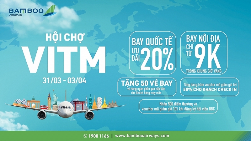 sap co gian hang bamboo airways voi hang ngan uu dai bung no tai vitm 2022