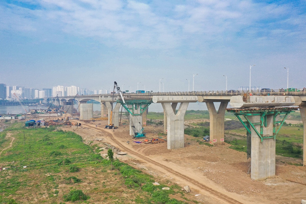 Cầu Vĩnh Tuy – giai đoạn 2 đẩy nhanh tiến độ, chuẩn bị “về đích” vào năm 2023