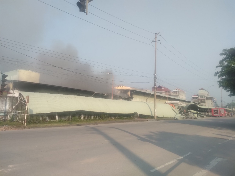 Bắc Giang: Cháy lớn tại Công ty Việt Pan Pacific