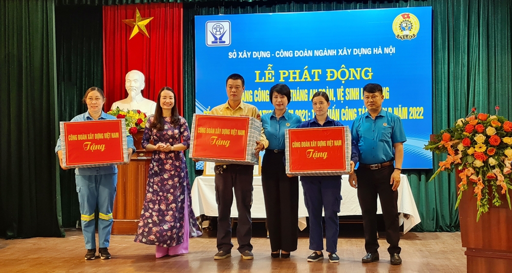 Công đoàn ngành Xây dựng Hà Nội: Phát động Tháng công nhân và an toàn vệ sinh lao động