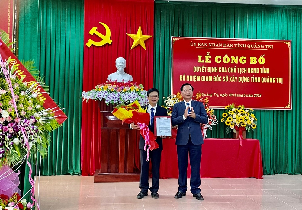 Ông Nguyễn Thanh Hải được bổ nhiệm Giám đốc Sở Xây dựng Quảng Trị