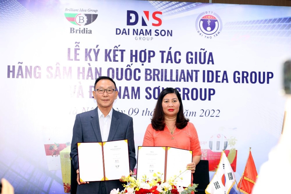 Đại Nam Sơn Group ký kết hợp tác với hãng sâm Hàn Quốc Brilliant Idea Group