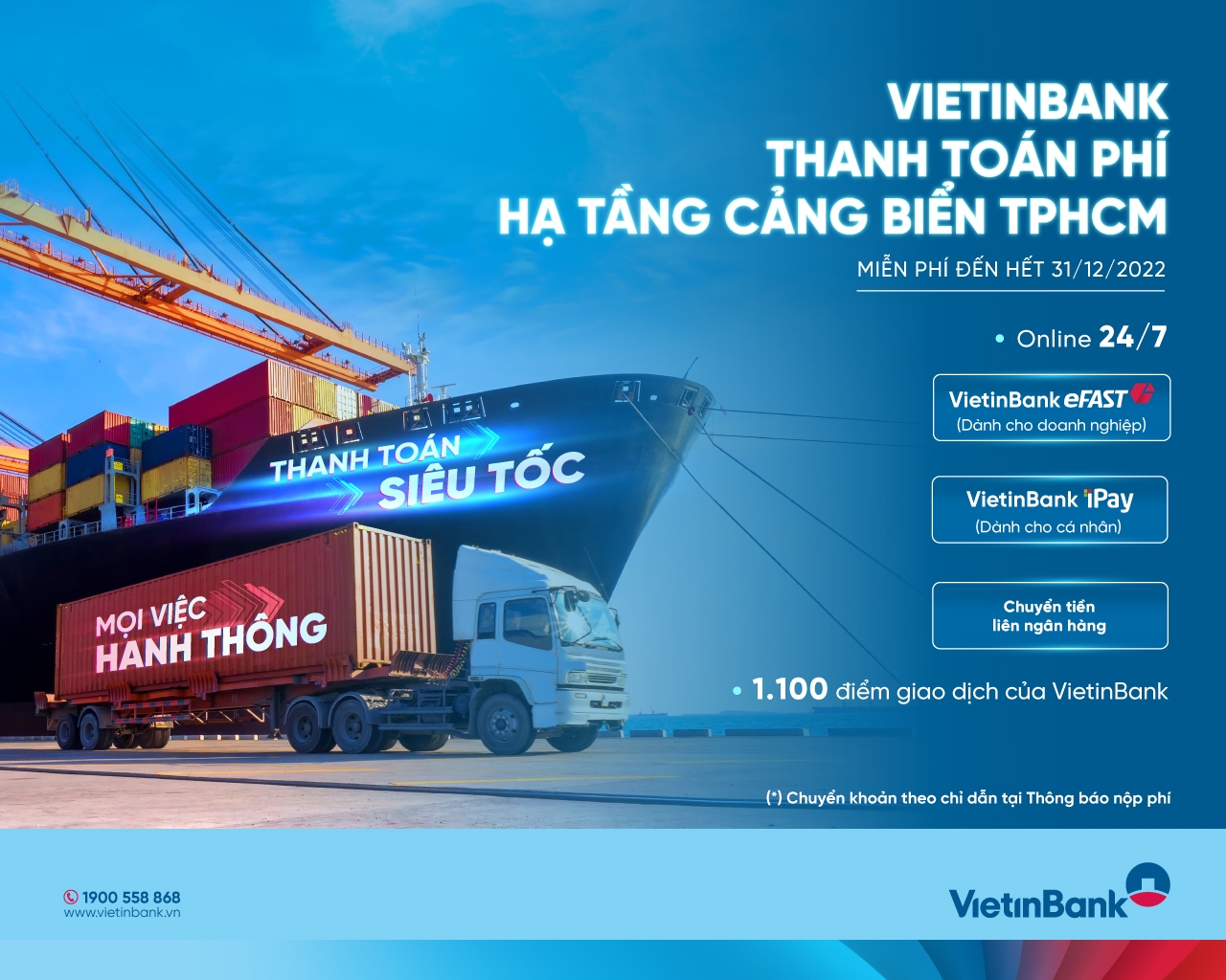 VietinBank tiên phong triển khai thu phí hạ tầng cảng biển tại Thành phố Hồ Chí Minh