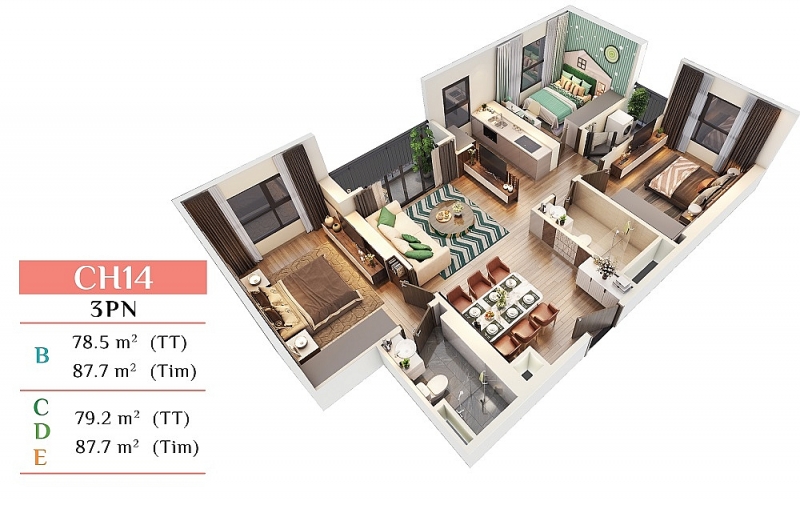 giai ma suc hut can ho 3 phong ngu tai vinhomes smart city