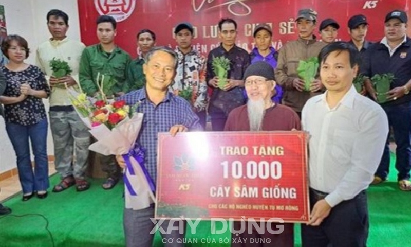 Kon Tum: Tặng 10.000 cây giống Sâm Ngọc Linh trị giá 3 tỷ đồng cho người dân nghèo tại huyện Tu Mơ Rông