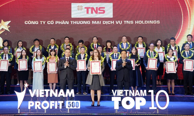 TNS Holdings được vinh danh “Top 500 Doanh nghiệp tư nhân lợi nhuận tốt nhất Việt Nam”