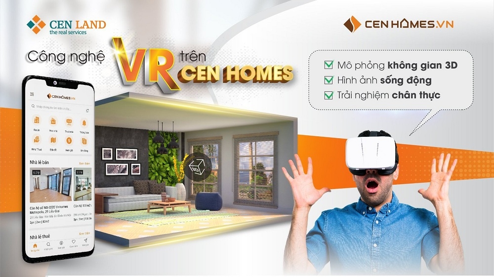 Cen Land (HOSE: CRE) thâu tóm 100% nền tảng bất động sản công nghệ Cenhomes.vn