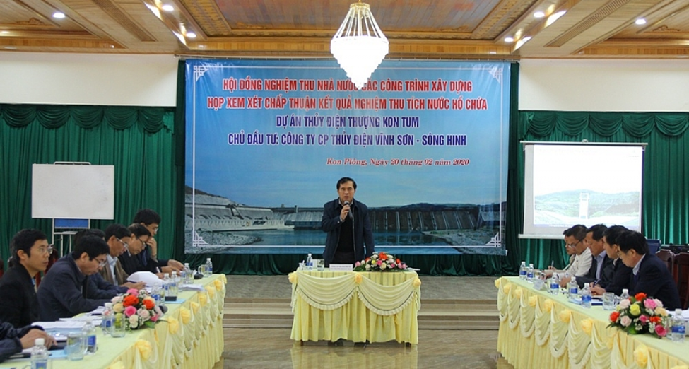 acceptance of thuong kon tum hydroelectric reservoir