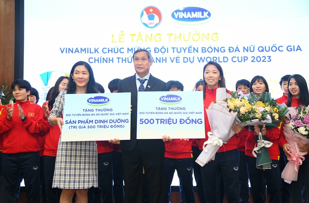 Vinamilk thưởng 1 tỷ đồng mừng kỳ tích lịch sử của đội tuyển bóng đá nữ Việt Nam