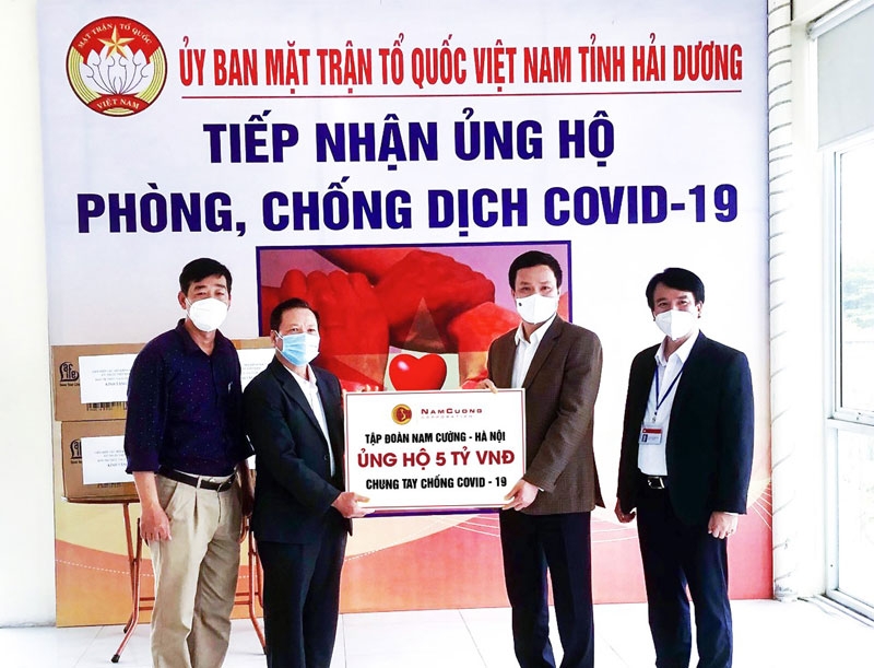 Tập đoàn Nam Cường ủng hộ Hải Dương 05 tỷ đồng phòng, chống dịch Covid-19