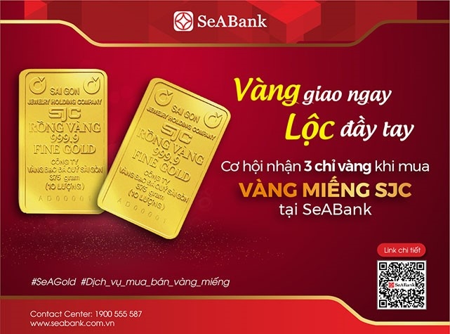 SeABank triển khai dịch vụ mua bán vàng miếng SJC