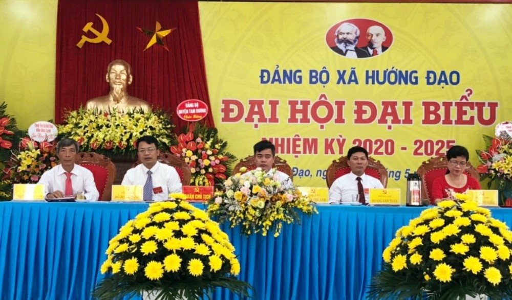 vinh phuc dai hoi dai bieu dang bo xa huong dao nhiem ky 2020 2025 thanh cong tot dep