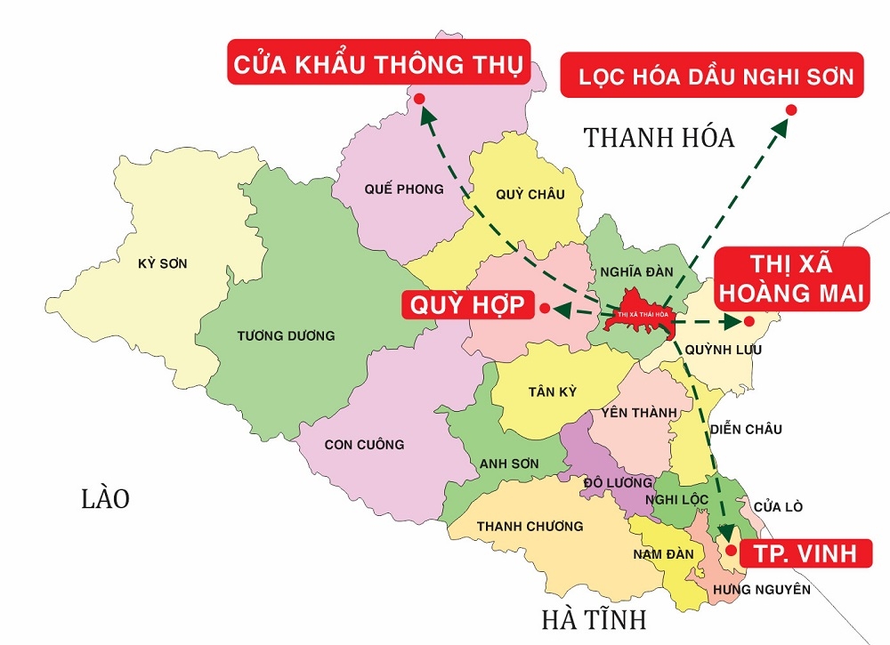 Cơ sở hạ tầng đồng bộ tạo thế và lực cho thị xã Thái Hòa giai đoạn 2021-2026