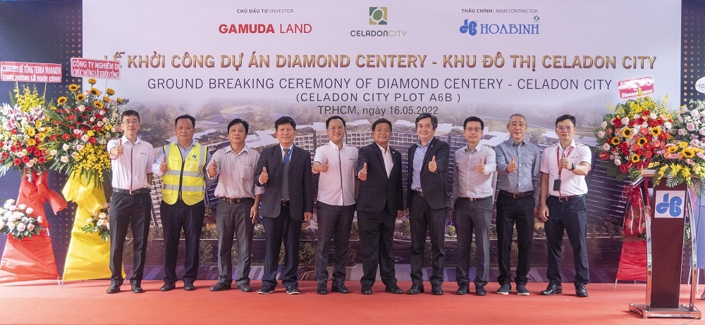 Tập đoàn Xây dựng Hòa Bình xây dựng Khu Diamond Centery - Khu đô thị Celadon City