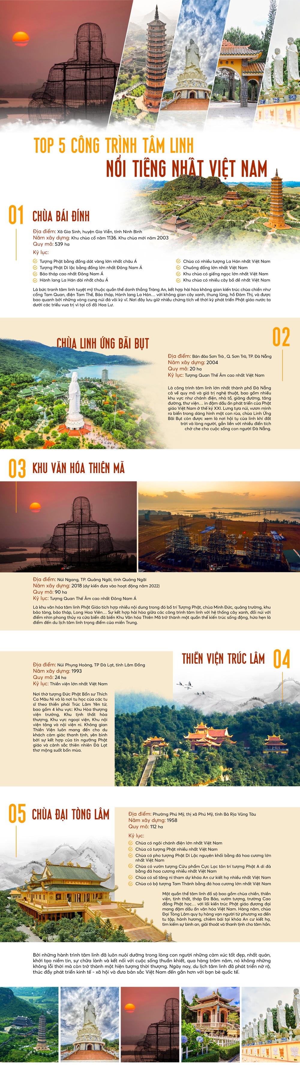 Top 5 công trình tâm linh nổi tiếng nhất Việt Nam