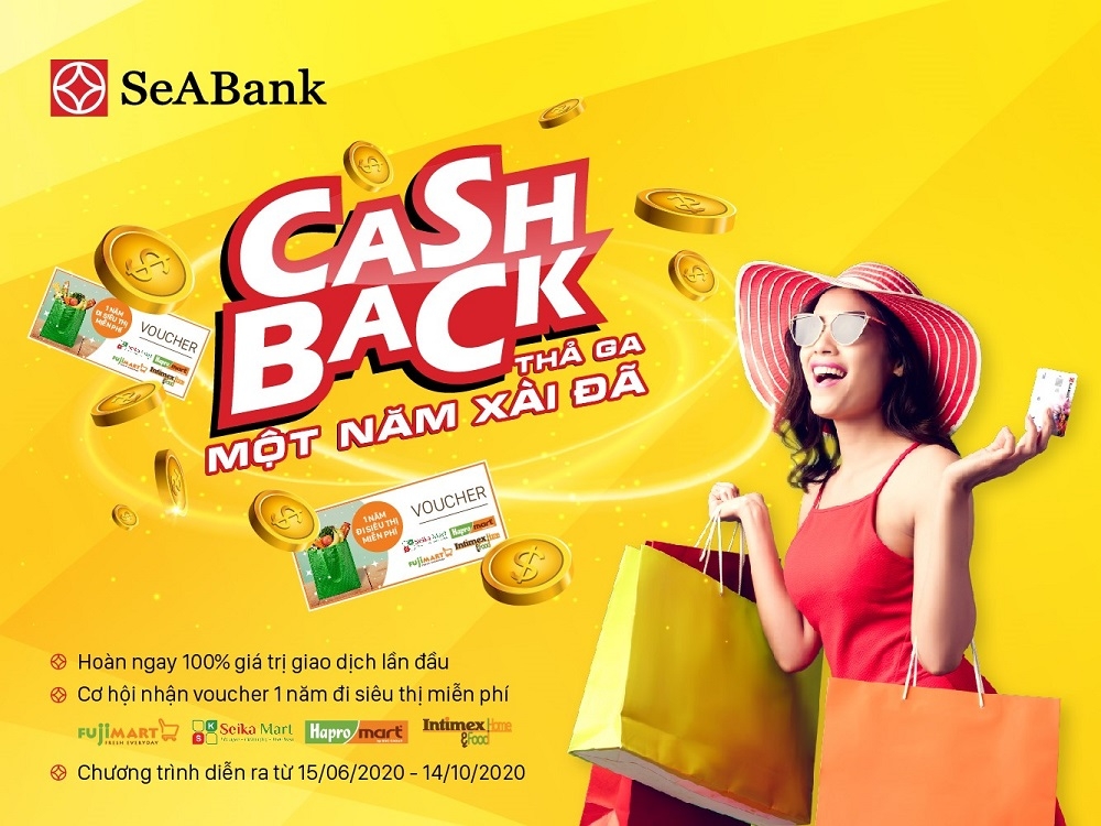 “Cashback thả ga - Một năm xài đã” cùng thẻ Seabank