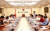 minister of construction works with leaders of quang tri province peoples committee