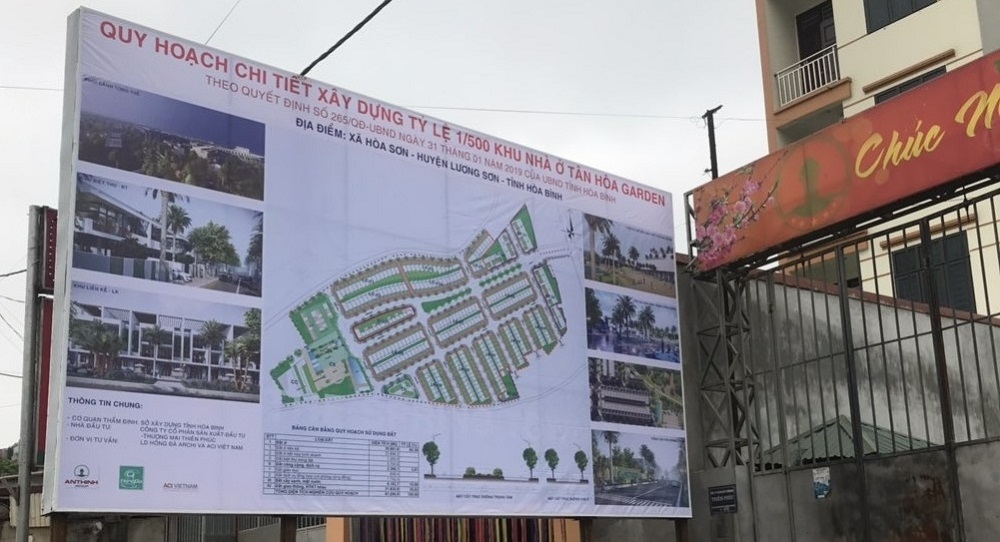 Hòa Bình: Việc thực hiện dự án Khu nhà ở tại xã Hoà Sơn (Tân Hòa Garden)